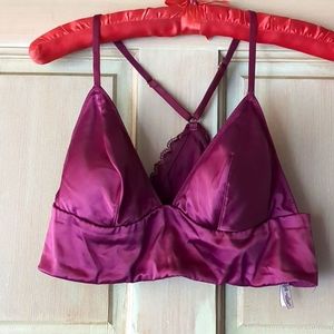 Victoria's Secret Satin bra crop top